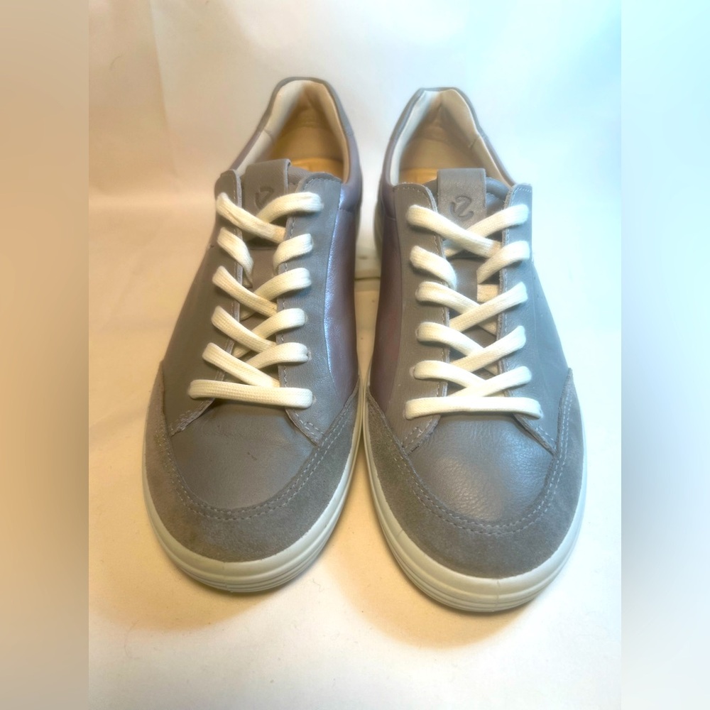 Ecco Soft 7 Women’s Casual Leather Leisure Suede Sneaker Wild Dove Gray Size 8